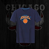 Men's Knicks Fresh Logo Navy Short Sleeve T-Shirt FengYun,baseball caps,new era cap wholesale,wholesale hats